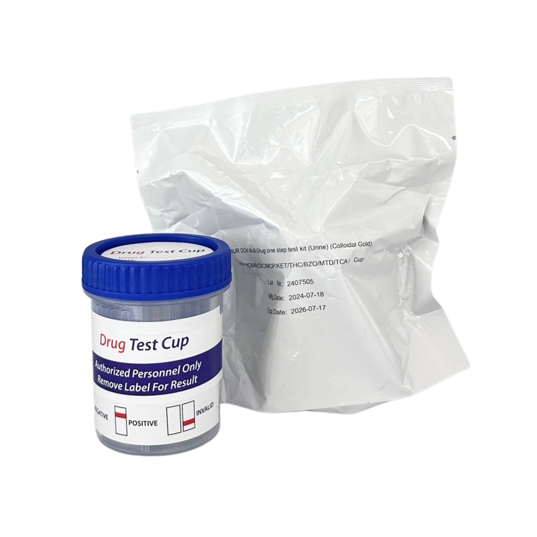 WILBUR DOA Multi-Drug one step test kit (Urine) (Colloidal Gold)(AMP/MDMA/COC/MOP/KET/THC/BZO/MTD/TCA)Cup