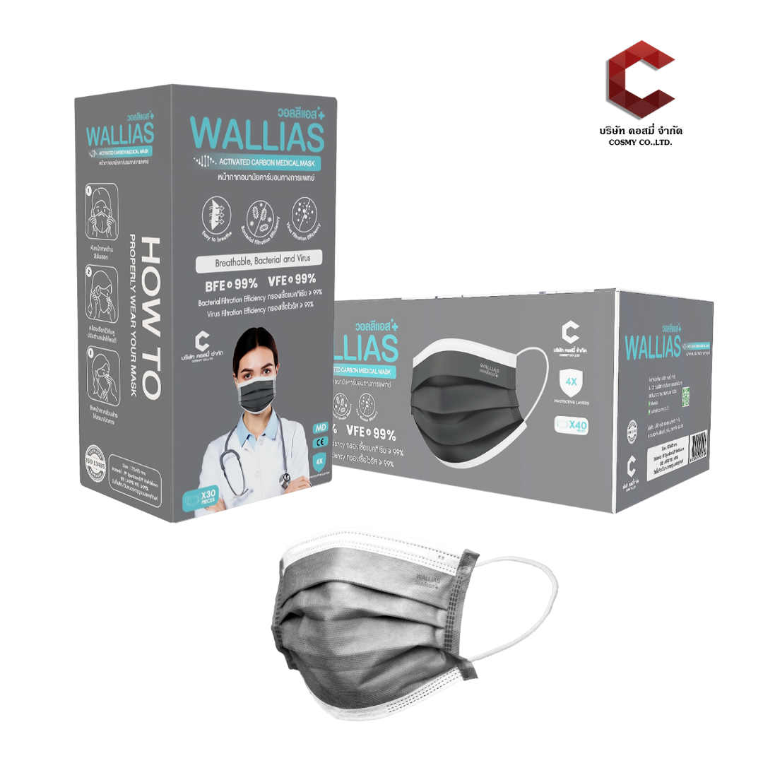 Wallias Activated carbon Medical Mask